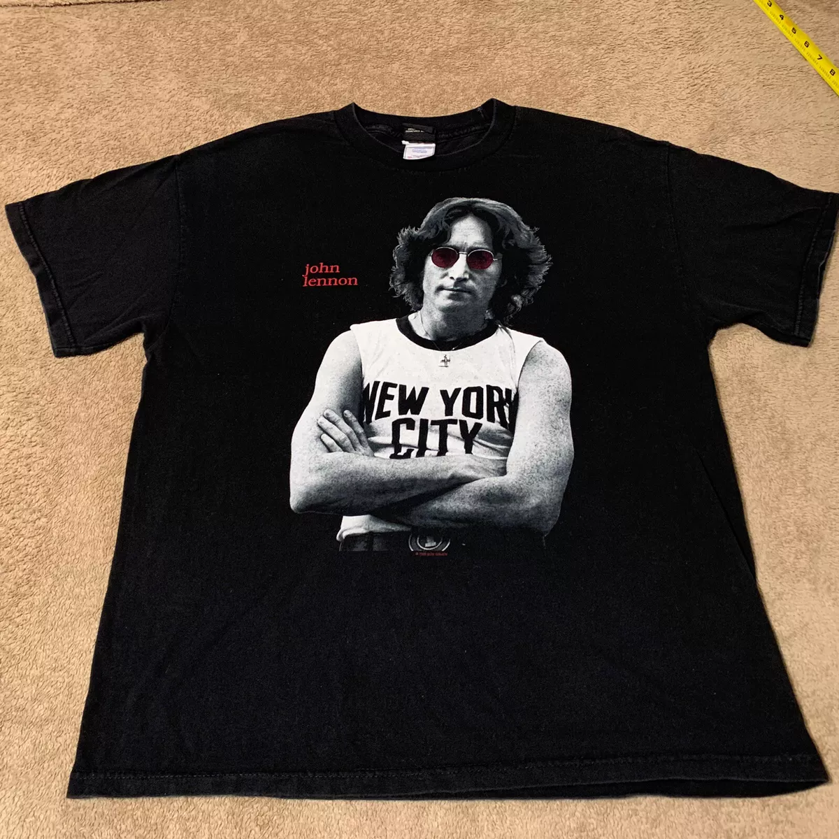 vintage john lennon t shirt size L 90s the beatles