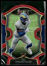 Jordan Fuller 2020 Panini Select Red Die Cut #75 RC Los Angeles Rams