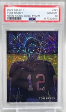 TOM BRADY 🐐 2022 Panini Select Neon Icons GOLD Prizm /10 NI-1