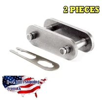 Jeremywell 2 Pieces- C2080HSS Stainless Steel Roller Chain Heavy Duty Connecting