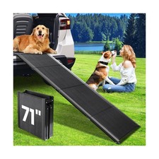 Dog Ramp for Car, 71''x 17'' Extra Long Folding Dog Ramps, Pet Ramp for Large...