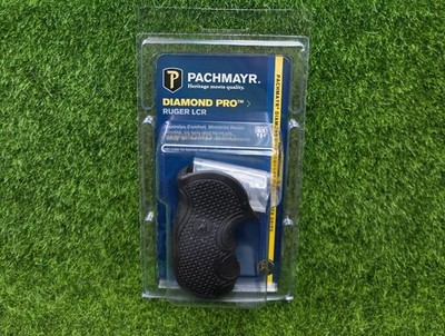 Pachmayr Diamond Pro Grip Fits Ruger LCR w/ Rubber Finger Grooves, Black - 02482