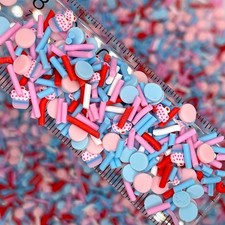 FAKE Birthday Confetti Polymer Clay Sprinkle Mix NOT EDIBLE D11-03