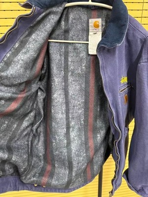 Carhartt Stussy Navy Denim Jacket | eBay