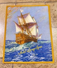Vintage 1950 RMS Mauretania Auld Lang Syne Farewell Dinner Menu Cunard
