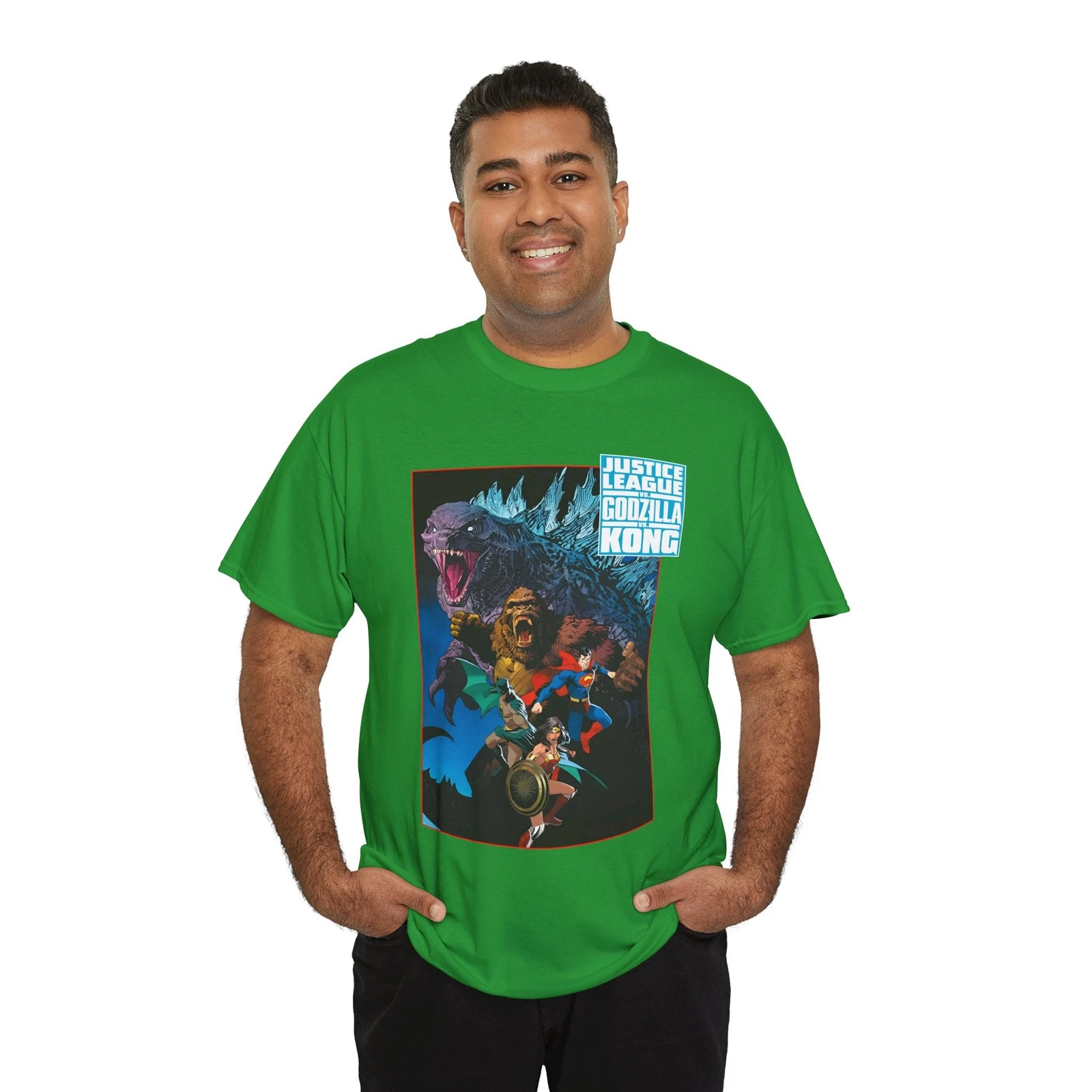 Justice League Vs god zilla Vs Kong T-Shirt - Dan Mora Art - Superman - DC Comics