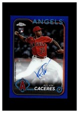 2024 Topps Chrome Rookie Autographs Blue Refractor #RA-KC Kelvin Caceres RC /150