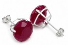 GENUINE 10.26 Cts RUBY STUD EARRINGS 14K WHITE GOLD - Free Appraisal - NWT — photo 4