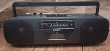 VINTAGE SonyCFS-201BoomboxAM/FM RadioCassette PowerCord- ONLY RADIO WORKS. PARTS