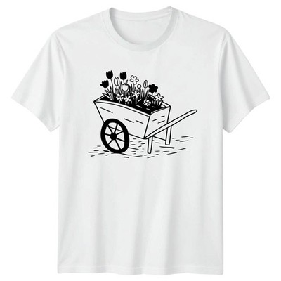 Hallo Frühling Damen T-Shirt Frühling Blumen Gartenarbeit Muttertag Geschenk für Sie
