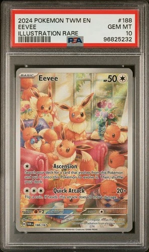 Eevee 188/167 Illustration Rare Twm En-twilight Masquerade Pokemon PSA 10