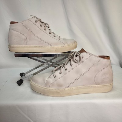 TIMBERLAND Canvas Adventure 2.0 White Leather Cupsole Chukka Boot, Mens US Sz 10