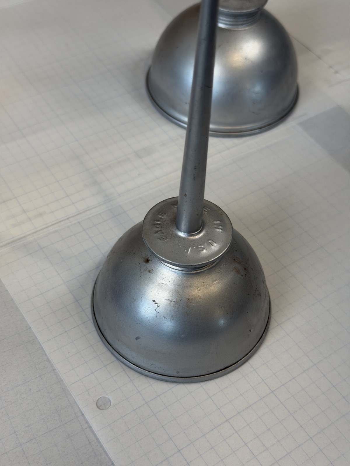 Vintage Thumb-Pump Oiler Oil Can Lot of 4 - 3x EAGLE Made in USA + 1 Unmarked