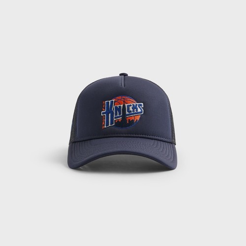 Kith & New Era for the New York Knicks 9FORTY A Frame Trucker Hat Nocturnal