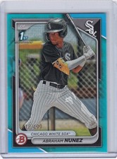 2024 Bowman #BP-56 Abraham Nunez Sky Blue 418/499 Chicago White Sox