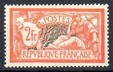 Timbre France Type Merson N°145 f Neuf **