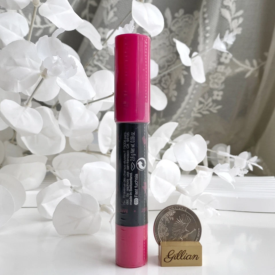 Lápiz labial crayón SEPHORA FLASH JUMBO - mate - 03 fucsia rápido - 0,09 oz SELLADO Foto 3 de 4