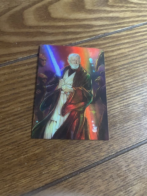 1996 Topps Star Wars Finest Gold Refractor #37 Obi Wan Kenobi
