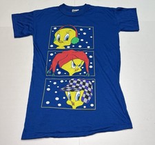 Vintage 95 Tweety Bird Looney Tunes Shirt USA Made Youth Sz 10 Single Stitch