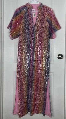 Buddy Love NWT Leighton Colorful Sequin Festival Maxi Dress Sz XS Party Rainbow