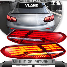 VLAND FULL LED RED Tail Lights For 2015-2023 Mercedes Benz C-Class W/Animation