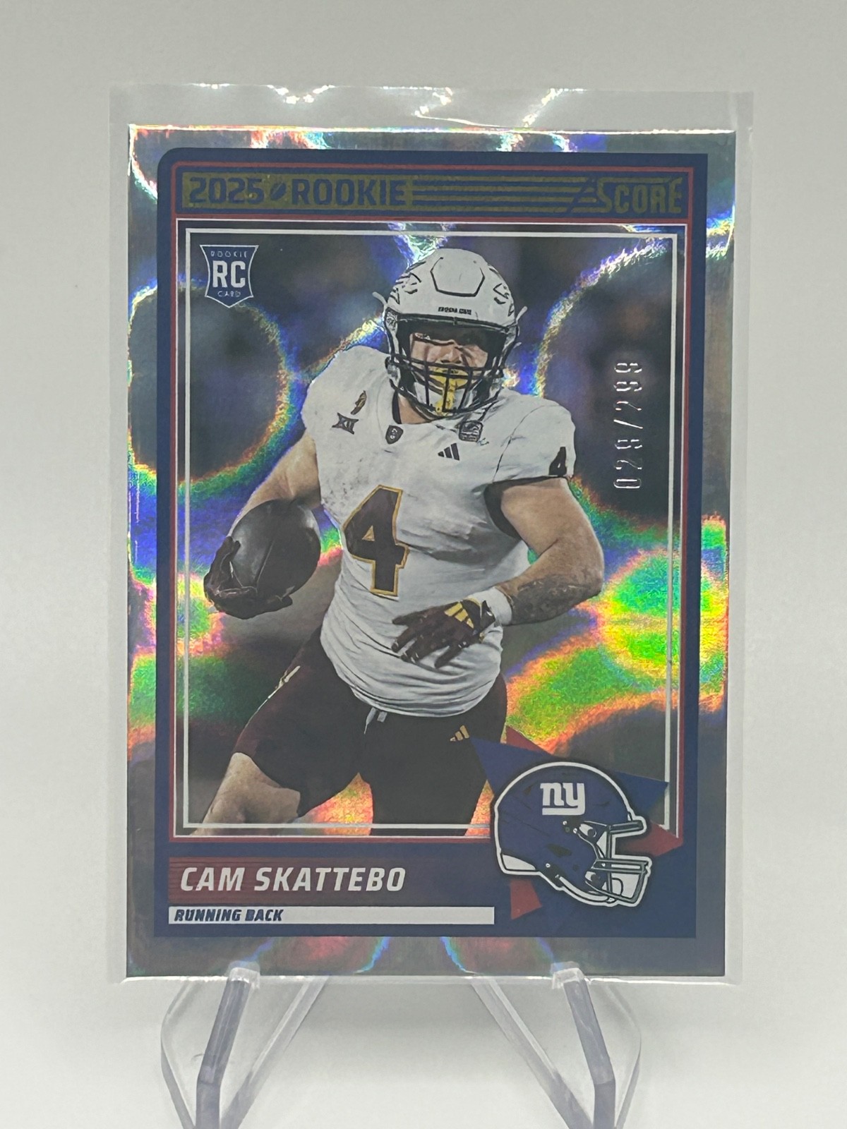 Cam Skattebo 2025 Score #1 Circular #/299 RC Giants