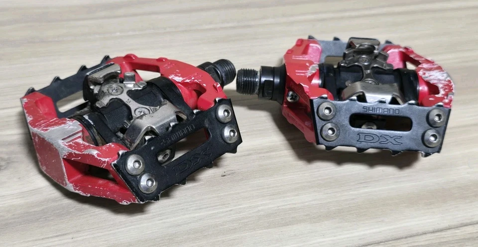 禧玛诺 DX 踏板 PD-M636 Clipless BMX MTB Flat Combo 黑色 红色 * 快速发货 * — 第 2/4 张图片