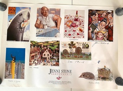 Jenni Stone Illustration Agency Poster - V selten 1980 - verschiedene Künstler - sehr guter Zustand +