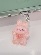 Cute Pink Bunny Type C Dust Plug Accessory Charm