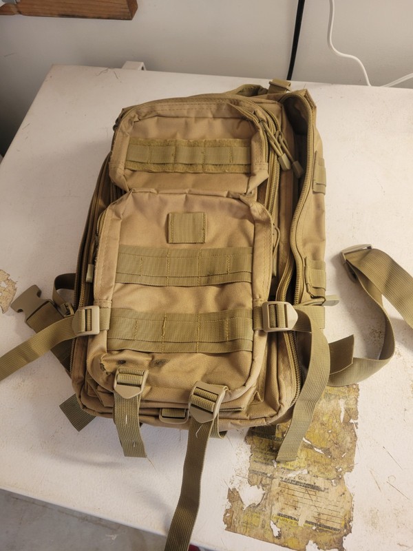 Tactical Backpack - Molle - Tan/Brown - Military Style