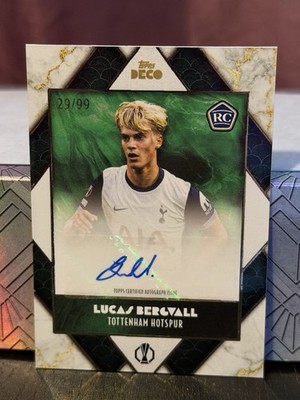 Topps Deco UCC 24/25 Lucas Bergvall Autograph RC Prodigy /99