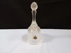 Fenton Crystal Velvet Clear Satin Glass Bell w/ Ribbed Design