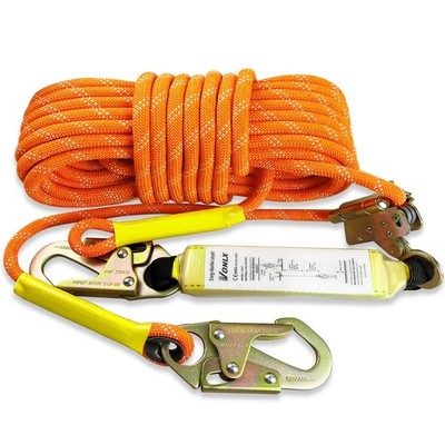 Fall Protection Safety Rope 100 FT Heavy Duty Vertical Roofing Rope with Allo...