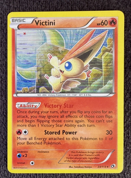 Victini 023/113 Legendary Treasures Pokemon Card NM Holo Rare
