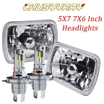 pair 5x7'' 7x6'' LED Headlights Hi/Lo DRL For Toyota Pickup 82-95 Tacoma 1995-1997