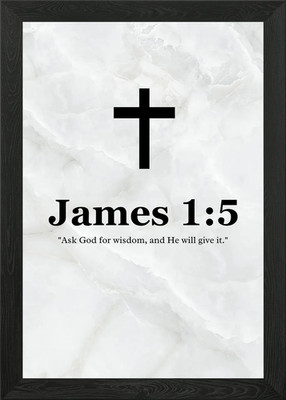 Jakobus 1:5 Schrift Kunst gerahmtes Wandbild Poster Leinwanddruck Bild