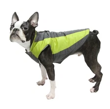 Gooby Puppy Dog XS Trekking Jacket Small Breed 11" Chest Water Resistant Green