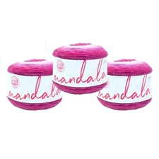 (3 Pack) Lion Brand Yarn 525-227G Mandala Yarn, Cupid