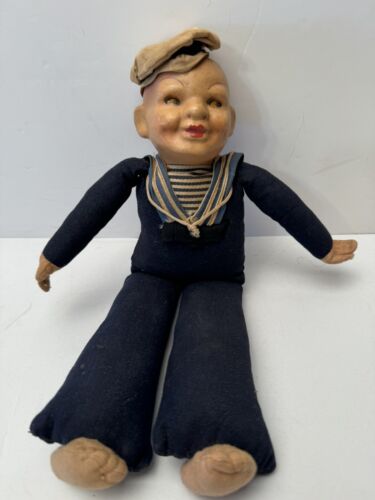 1930's Norah Welling HOLLAND AMERICA LINE SAILOR DOLL Cruise Ship Souvenir 12” - Picture 1 of 14