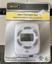 Defiant Indoor 7 Day Digital Timer Programmable 60 Minute/24 Hour NEW NIP
