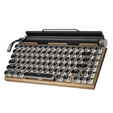Retro Typewriter Keyboard Wireless Mechanical Keyboard, 83-Key Blue Switches ...