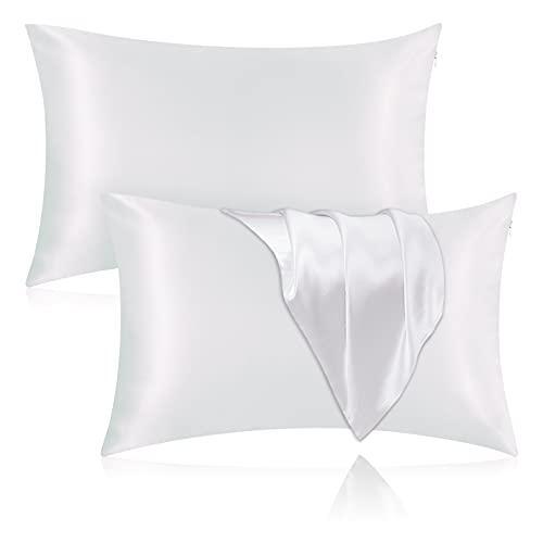 Veaken Silk Pillowcase for Hair and Skin, 2 Pack 100% Mulberry Silk Pillowcase-image
