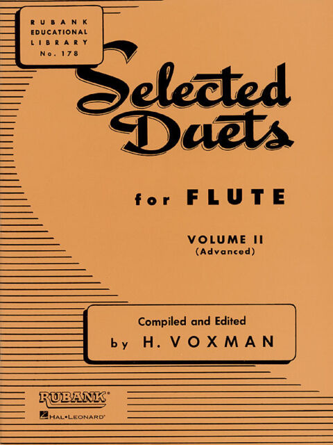 Rubank Selected Duets for Flute Vol 2 Advanced Classical Sheet Music Book