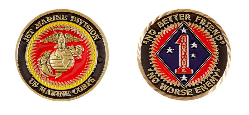 US Marine Corps USMC 1ST Marine Division Challenge Coin CC-465