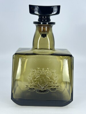 SUNTORY ROYAL Japan Amber Glass Decanter Special Reserve Whiskey Bottle w/ Lid