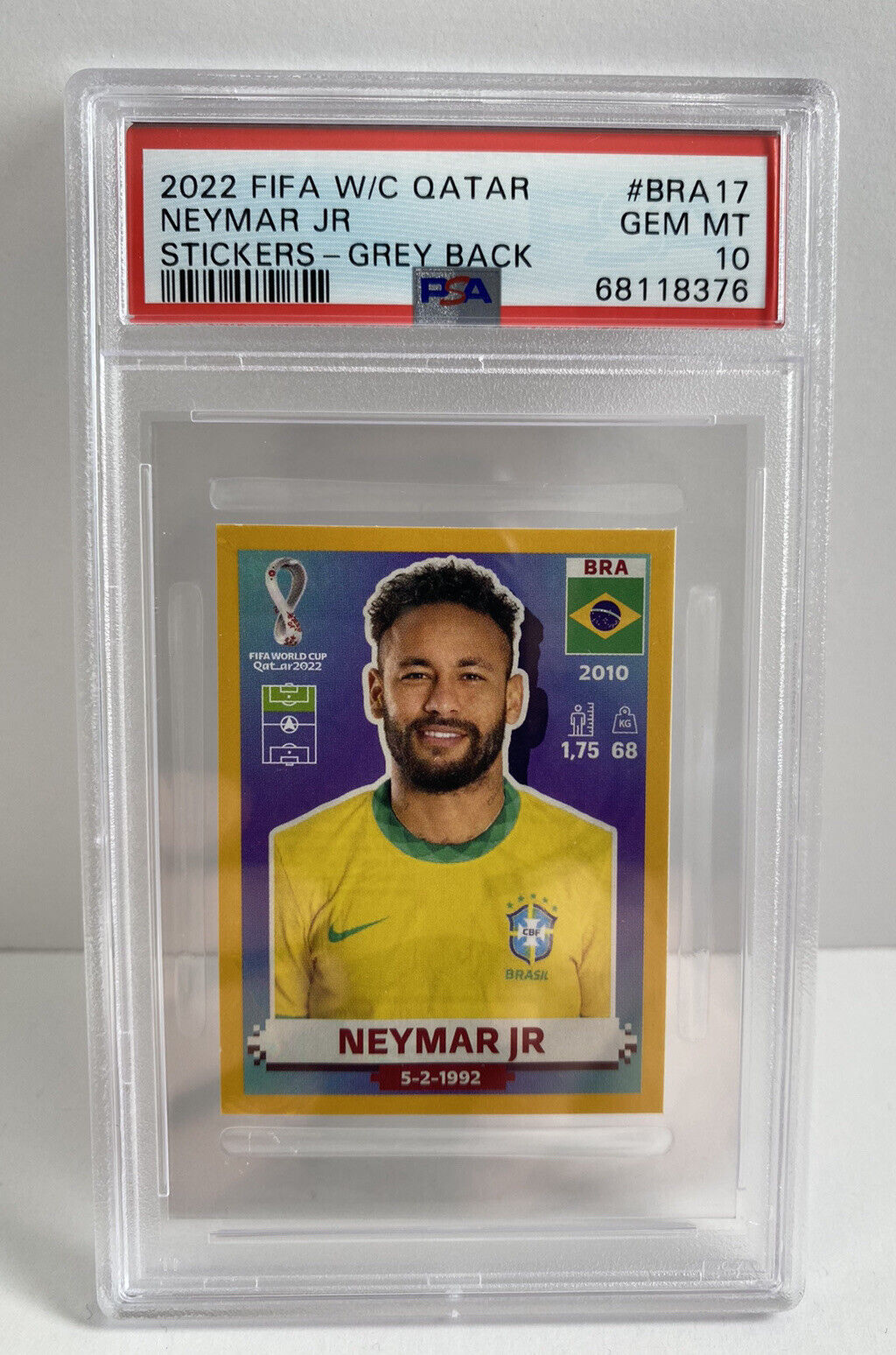 Panini FIFA WC QATAR 2022 Extra stickers Legend NEYMAR JR., BRONZE - MINT