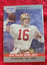 1990 NFL Pro Set Football - #24 Joe MONTANA - San Francisco 49ers