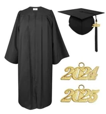 Herrenbek Matte Graduation Cap and Gown 2024 2025  Assorted Sizes , Colors 