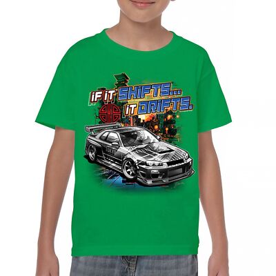 If It Shifts It Drifts Youth T-shirt Racing Custom Culture Japanese Cars Kids