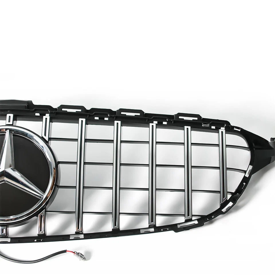 Front Grille Grill w/LED Star Fit 2015-2018 Mercedes Benz W205 C180 C200 C300 - Image 4 of 4